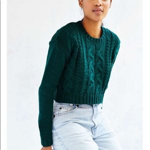 Urban Outfitters Cropped Green Sweater